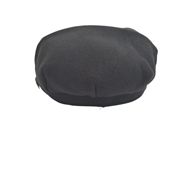 Women's Baker boy black faux leather fabric soft hat cap casual beret new - Picture 7 of 16